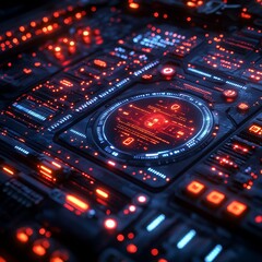 Obraz premium Futuristic digital roadmap with technology milestones and business objectives