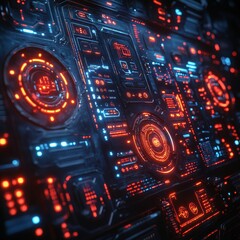 Obraz premium Futuristic digital roadmap with technology milestones and business objectives