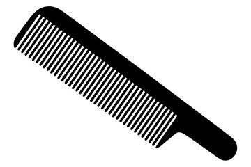 Comb Silhouette Vector illustration, hairbrush graphic icon
