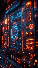Obraz premium Futuristic digital roadmap with technology milestones and business objectives