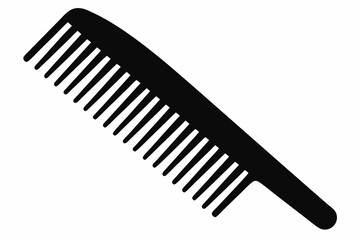 Comb Silhouette Vector illustration, hairbrush graphic icon