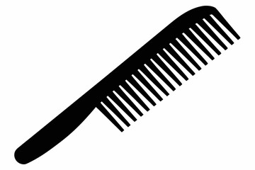 Comb Silhouette Vector illustration, hairbrush graphic icon