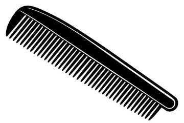 Comb Silhouette Vector illustration, hairbrush graphic icon