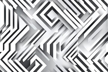 Seamless abstract geometric pattern with stripes and lines, white and grey vector background, simple lattice ornament design for modern graphic projects