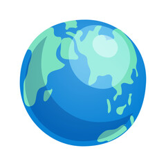 Obraz premium Earth globe illustration on white background