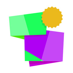 Colorful abstract sale banner. colorful origami sale banner