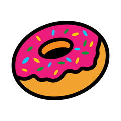 Donut Vector Logo Design Template