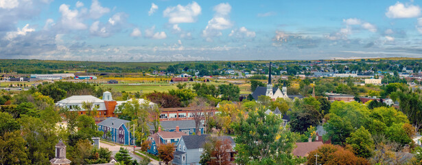 Obraz premium Panoramic vioew of the old town of Sydney, Nova Scotia, Canada