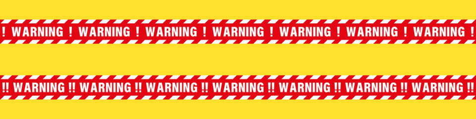 Red warning stripes in yellow background vector illustration design
