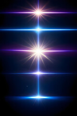 Glow light shine flares laser beams