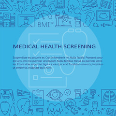 Medical health screening banner template