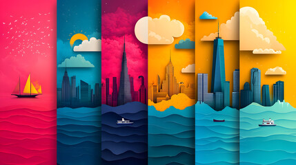 Innovative Brand Positioning Display Featuring Colorful Designs of Imaginative Logos Without Readable Axis Titles