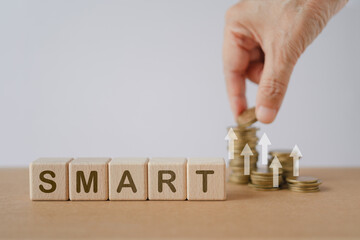 Smart idea to make money, spend wisely for more savings, smart investment business, specific,...