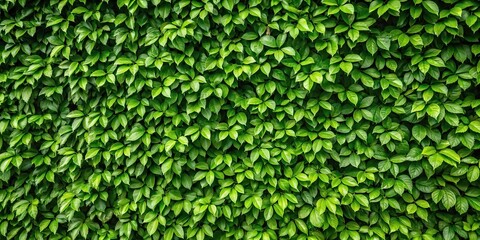Lush green leafy wall texture perfect for background or wallpaper