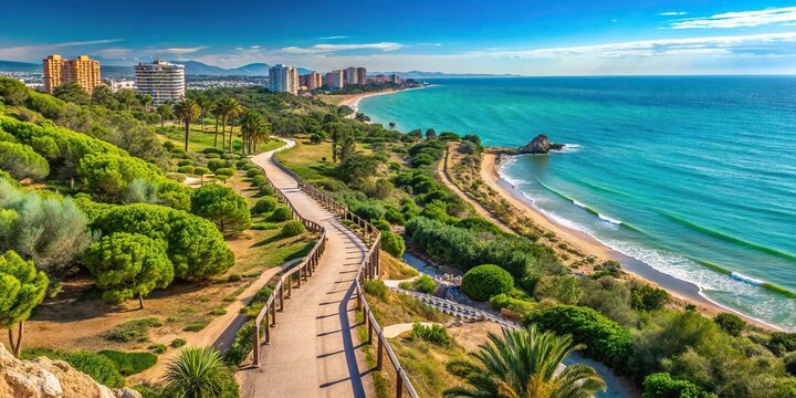 Lush green landscapes and coastal views in Benicassim and Oropesa del Mar, Costa Azahar