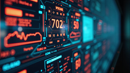 Fototapeta premium 8k Futuristic HUD background 22