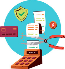 Finance and Budgeting concept illustration