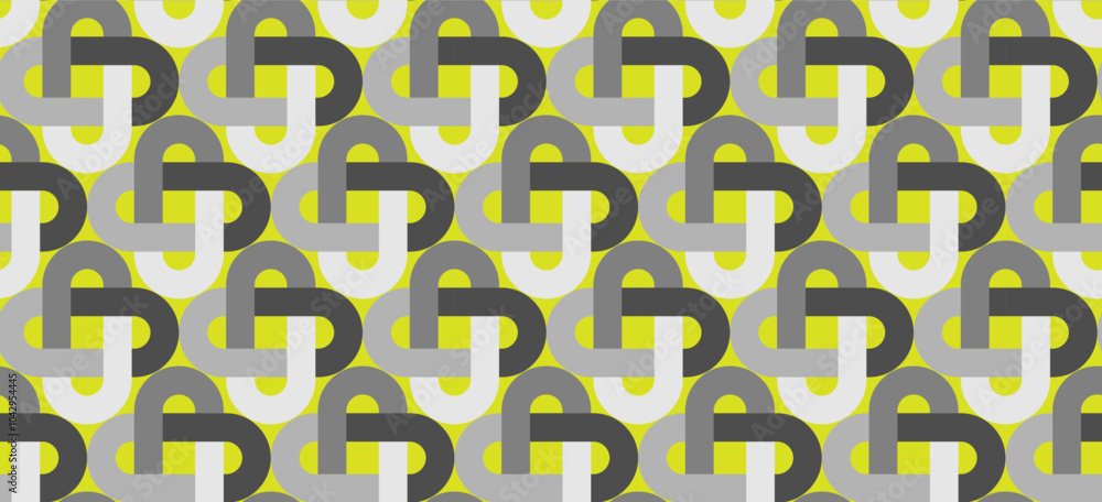 Aufkleber geometric vector seamless pattern with intertwined links
