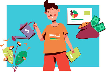 Finance and Budgeting concept illustration