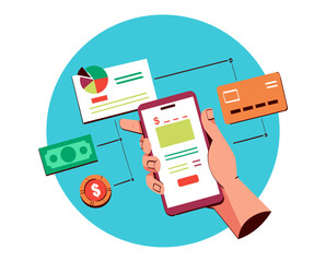 Finance and Budgeting concept illustration