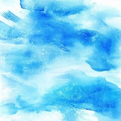 Obraz premium Blue watercolor background with artistic brush strokes
