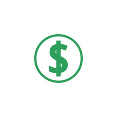 Fototapeta premium Dollars sign icon. USD currency symbol icon isolated on transparent background