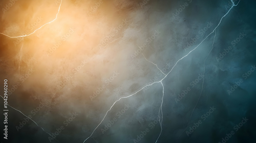 Poster dynamic abstract background showcasing a blend of blue and orange tones with swirling textures and s