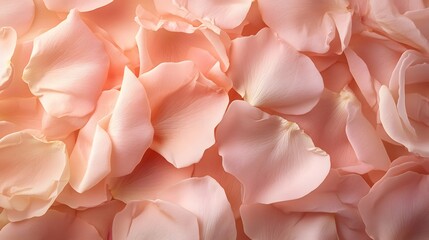 Fototapeta premium A close-up of delicate rose petals, their soft pink hues creating an enchanting and dreamy atmosphere