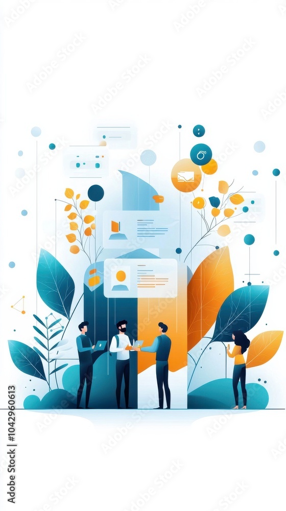 Poster creative team using advanced ai for innovative projects