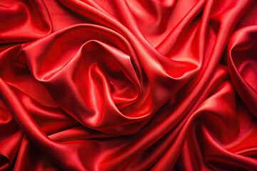 Fototapeta premium Luxurious red silk waves background pattern
