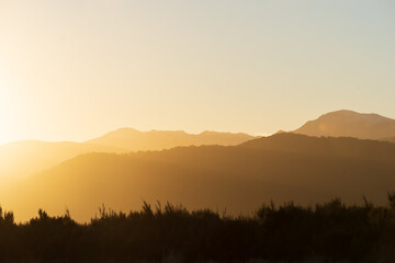 Looking towards the Ruahine Range at dawn