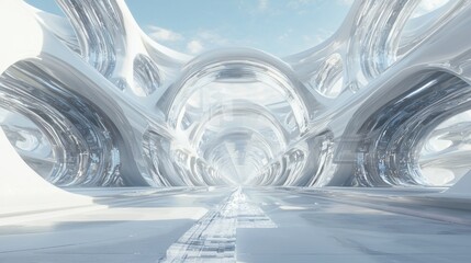 Futuristic Megastructure in Motion - Ultra-Detailed Digital Illustration of Dynamic Energy and Excitement