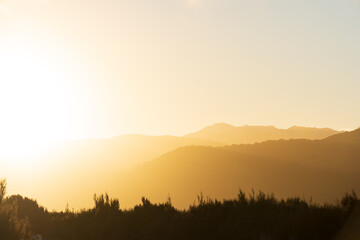 Looking towards the Ruahine Range at dawn