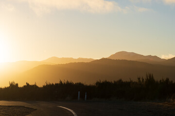 Looking towards the Ruahine Range at dawn