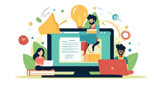 Remote Education for Homeschooling Parents, focusing on diverse parents (Asian, African-American) guiding their children through online learning in creative, interactive settings