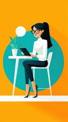 Mature Woman at Digital Marketing Workshop