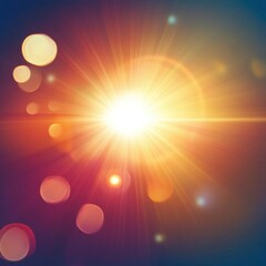 Obraz premium Sun flare background with lens flare effects