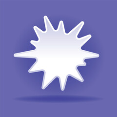 Vector 3D speech bubble on blue background