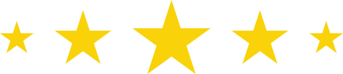 Obraz premium 5 stars rating icon set. Five stars. Customer feedback and product ratings.