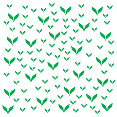 Seamless pattern with Green Leaves