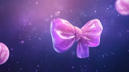 Fototapeta premium Glossy purple candy wrapper, product placement, Confectionery