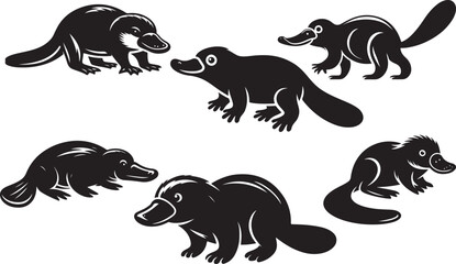 Platypus silhouette vector illustration design