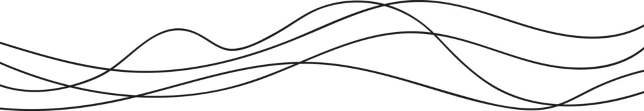 Abstract wave elements. Seamless wave pattern. Wavy curve line art striped graphic template.