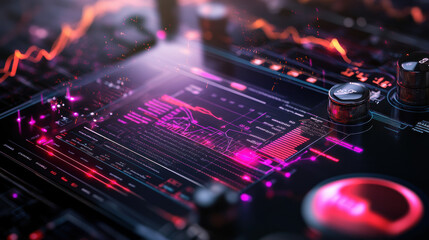 Obraz premium High tech financial report showing comprehensive data and analytics