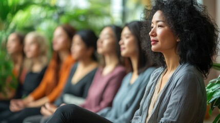 A multicultural group of individuals learning about natural healing techniques, led by an Asian practitioner, promoting ancient and modern wellness methods.