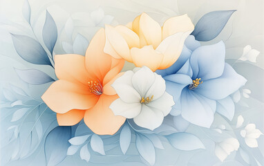 Obraz premium Vintage floral texture art background 