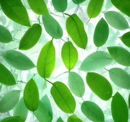 Fototapeta premium Illustration of growing green plant in glass box.