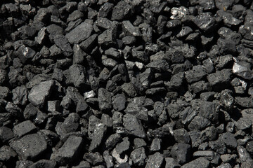 Black coal background and texture