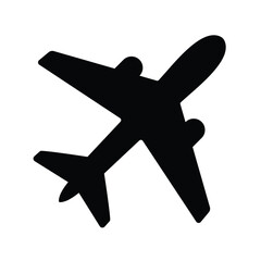 Airplane icon, vector sing. Plane sign and symbols. Plane icon black, Fly symbol isolated. Airplane icon logo vector. vector illustration