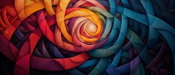 Fototapeta premium Colorful abstract swirl pattern with vibrant gradients and dynamic shapes.
